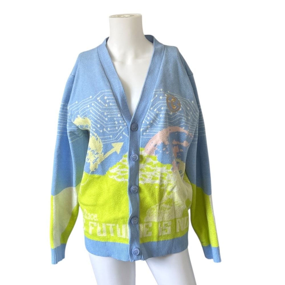 RARE PacSun Coney Island Picnic Cardigan Sweater Button Front Size Small S